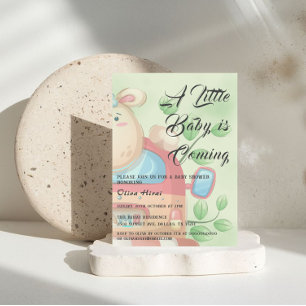 Cute Baby Lamb Baby shower Invitation Kaart