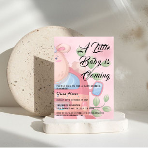 Cute Baby Lamb Baby shower Invitation Kaart