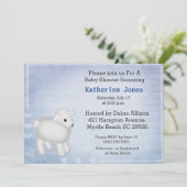 Cute Baby Lamb Baby shower Invitation Kaart (Staand voorkant)