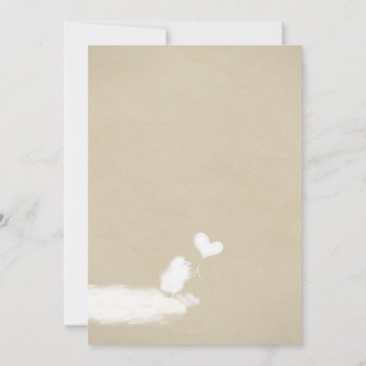 Cute Baby Lamb Ballon Baby shower Uitnodiging (Achterkant)