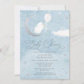 Cute Baby Lamb Ballon Baby shower Uitnodiging (Voorkant)