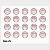 Cute Baby Lamb en Polka Dots Personalized Ronde Sticker (Vel)