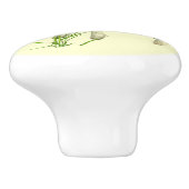 Cute Baby Lamb op Gele Keramische Knoop Keramische Knop (Zijkant)