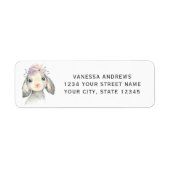 Cute Baby Lamb op persoonlijke titel Etiket (Voorkant)