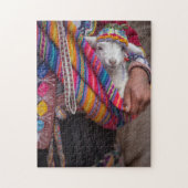 Cute Baby Lamb Sheep Peruvian Jigzaag Puzzle Legpuzzel (Verticaal)