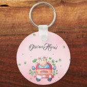 Cute Baby Lamb Sleutelhanger (Achterkant)