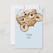 Cute Baby Leopard Baby shower Hartelijk dank Bedankkaart (Voorkant)
