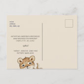 Cute Baby Leopard Baby shower Uitnodiging Briefkaart (Achterkant)