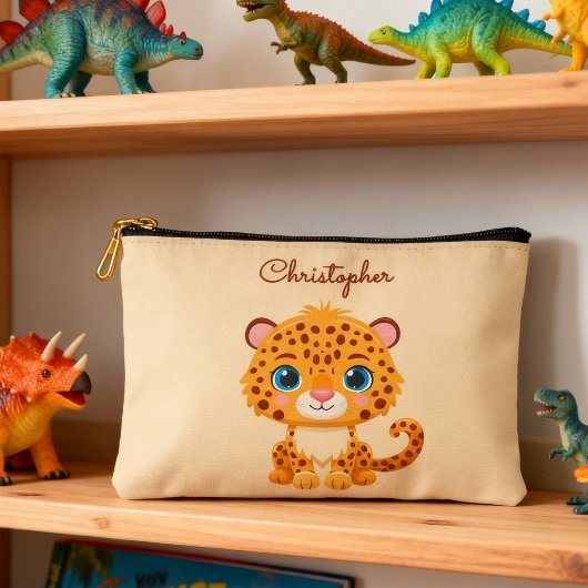 Cute Baby Leopard Safari Animal Kids Etui