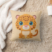 Cute Baby Leopard Safari Animal Kids Kussen (Deken)