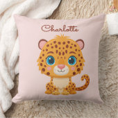 Cute Baby Leopard Safari Animal Kids Kussen (Deken)