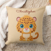 Cute Baby Leopard Safari Animal Kids Kussen (Deken)