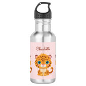 Cute Baby Leopard Safari Animal Kids Waterfles (Voorkant)