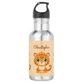 Cute Baby Leopard Safari Animal Kids Waterfles (Voorkant)