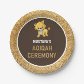 Cute Baby Lion Aqiqah Papieren Bordje (Voorkant)