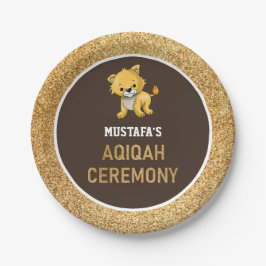 Cute Baby Lion Aqiqah Papieren Bordje