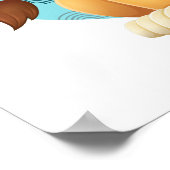 Cute Baby Lion Art, Child's Name & Message Poster (Hoek)