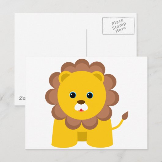 Cute Baby Lion Briefkaart (Voorkant / Achterkant)