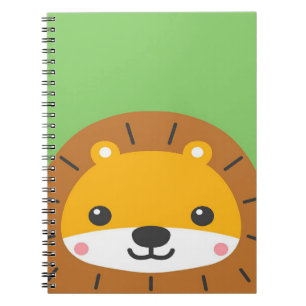 Cute Baby Lion   Cartoon Kunstwerk Notitieboek