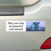 Cute baby lion cub bumpersticker (Op auto)