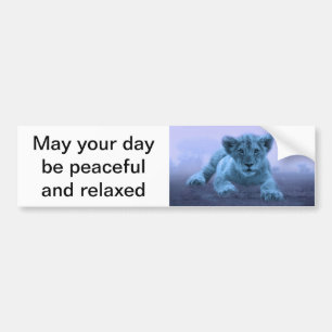 Cute baby lion cub bumpersticker