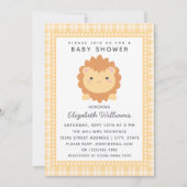 Cute Baby Lion Cub Gender Neutral Baby shower Kaart (Voorkant)
