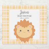 Cute Baby Lion Cub Gender Neutral Baby shower Likeurfles Etiket (Enkel label)