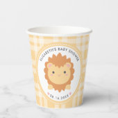 Cute Baby Lion Cub Gender Neutral Baby shower Papieren Bekers (Achterkant)