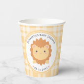 Cute Baby Lion Cub Gender Neutral Baby shower Papieren Bekers (Voorkant)