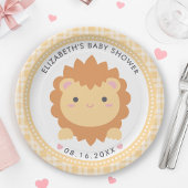 Cute Baby Lion Cub Gender Neutral Baby shower Papieren Bordje