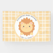 Cute Baby Lion Cub Gender Neutral Baby shower Spandoek (Horizontaal)