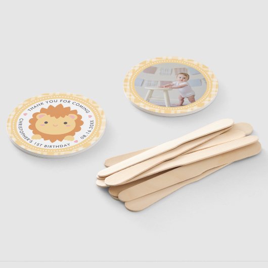 Cute Baby Lion Cub Wild One Boy First Birthday Handwaaier (Niet-gemonteerd)