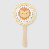 Cute Baby Lion Cub Wild One Boy First Birthday Handwaaier (Voorkant)