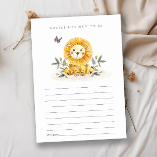 Cute Baby Lion Foliage Advice voor moeder Baby sho Informatiekaartje