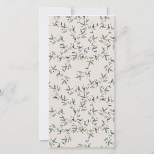 Cute Baby Lion Foliage Elke zondag Uitnodigen Bedankkaart (Achterkant)