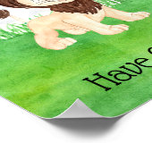 Cute Baby Lion heeft Courage Quote Nursery Poster (Hoek)