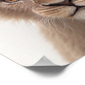 Cute Baby Lion Portrait | Vierkant 1:1 Poster (Hoek)