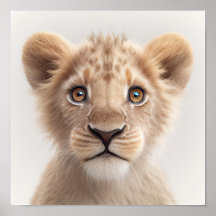 Cute Baby Lion Portrait | Vierkant 1:1