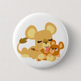 Cute Baby Lion's Bath Ronde Button 5,7 Cm
