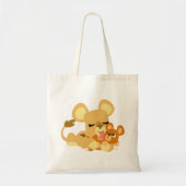 Cute Baby Lion's Bath Tote Bag (Voorkant)