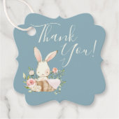 Cute Baby Love Bunny Baby shower Bedankt Bedankjes Labels (Voorkant)