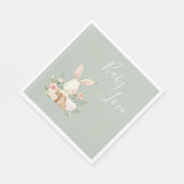 Cute Baby Love Bunny Rabbit Baby shower Servet (Hoek)