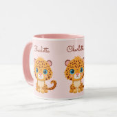 Cute Baby Luipaard Safari Dier Kinderen Mok (Voorkant links)