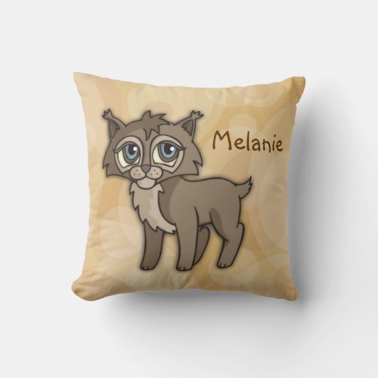 Cute Baby Lynx aanpasbaar Kussen (Voorkant)