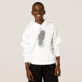 Cute baby manatee met bellenillustratie (Voorkant volledig)