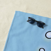 Cute baby manatee met bellenillustratie strandlaken (In situ)