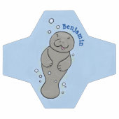 Cute baby manatee met bellenillustratie voetbal (Enkel)
