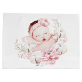 Cute Baby Meisje Baby Shower Groot Cadeauzakje (Achterkant)