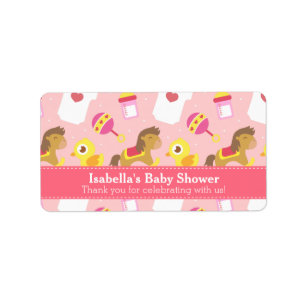 Cute Baby Meisje Speelgoed, Baby Shower Feest Favo Etiket