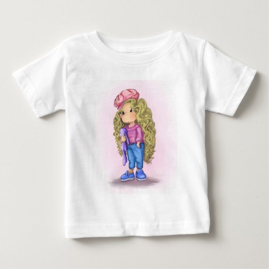 Cute Baby Meisje T-Shirt (Voorkant)